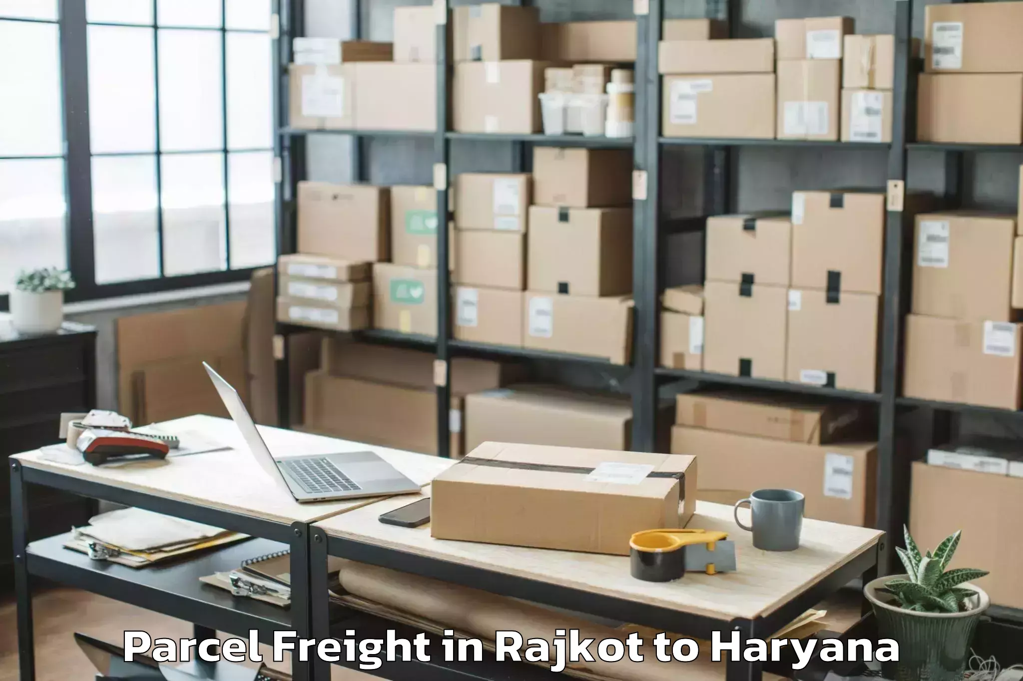 Hassle-Free Rajkot to Pehowa Parcel Freight